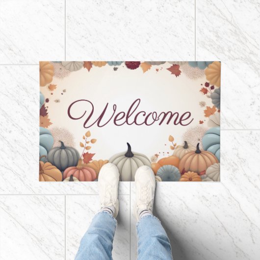 Paillasson Couleurs et Citrouilles d'automne (Intérieur)