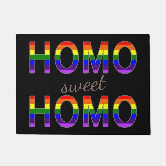 Paillasson Couleurs homos douces homos gaies drôles (Devant)