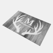 Paillasson Country Russe Deer Antlers Gris Planes en Bois (Incliné)