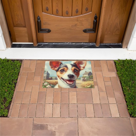 Paillasson Coupe Toy Fox Terrier Peinture (De plein air)