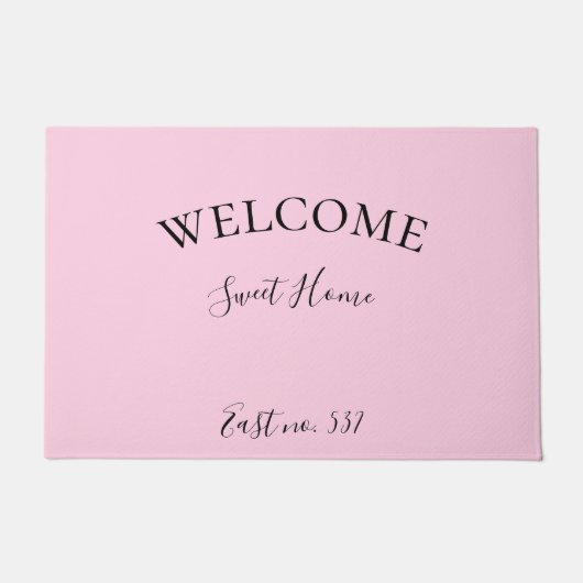 Paillasson Couple Rose Black Modern Welcome mat (Devant)