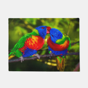 Paillasson Couples colorés des perroquets