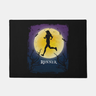 Paillasson Coureur du marathon d'art Vintage d'Halloween
