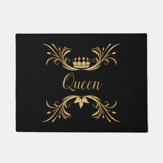 Paillasson Couronne d'or et Noir noir
