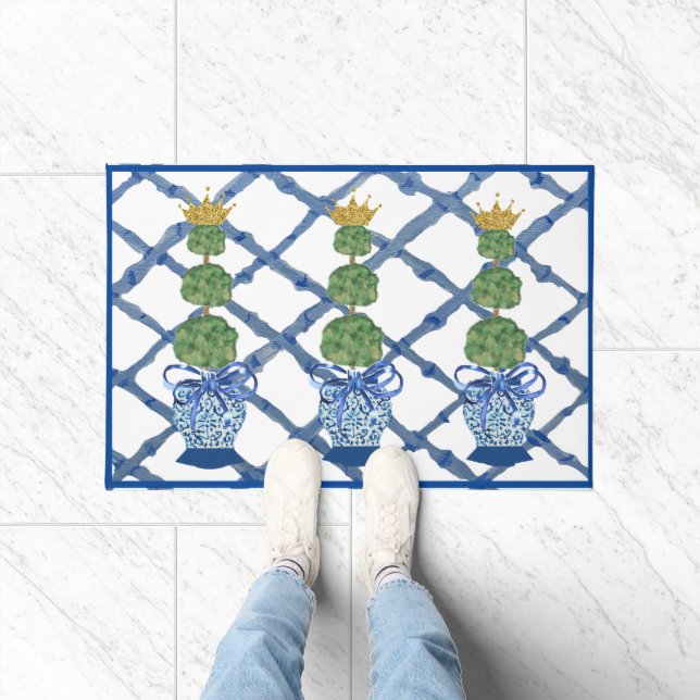 Paillasson Couronne Topierie Chinoiserie Ginger Jars Jar (Intérieur)