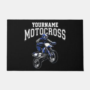 Paillasson Course Motocross Dirt Bike Rider personnalisée