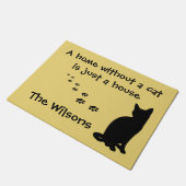 Paillasson Coutume de maison et de chat (Incliné)