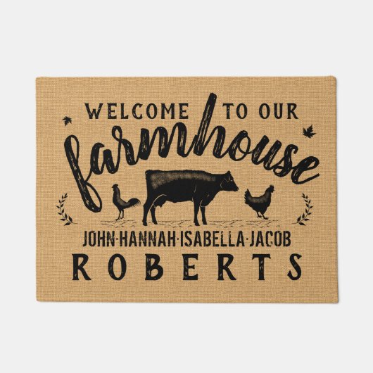 Paillasson Coutume rustique de poulet de vache à pays de (Devant)