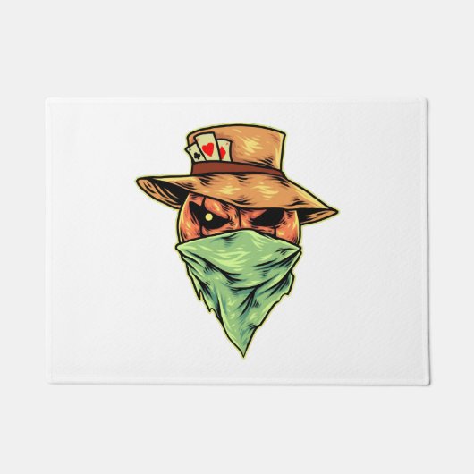 Paillasson cowboy à halloween (Devant)