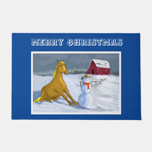 Paillasson Cowboy Snowman & Horse (Devant)