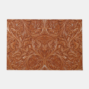 Paillasson cowboy western country motif à outils cuir