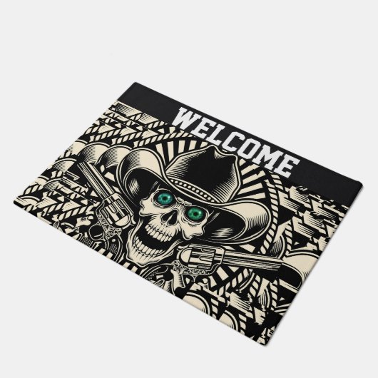 Paillasson Crâne et armes à feu (Incliné)