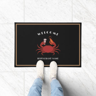 Paillasson Crâne simple crevette fruits de mer Nom du logo du