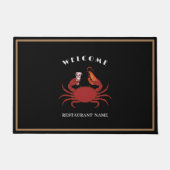 Paillasson Crâne simple crevette fruits de mer Nom du logo du (Devant)