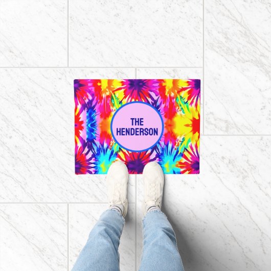 Paillasson CRAVATE-DYE DE CONCEPTION MODERNE customisée (Intérieur)