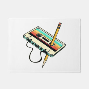 Paillasson Crayon de ruban de cassette des années 80 Lancer r