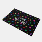 Paillasson Crazy Chat Lady Colorful Empreintes de pattes pein (Incliné)