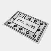 Paillasson Création 2022 Noir Carrelage blanc Design personna (Incliné)