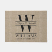 Paillasson Créez votre propre monogramme d'anniversaire de (Devant)