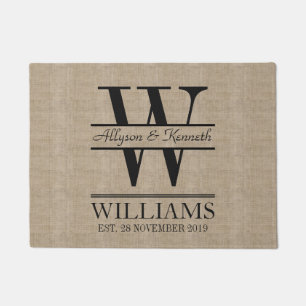 Paillasson Créez votre propre monogramme d'anniversaire de