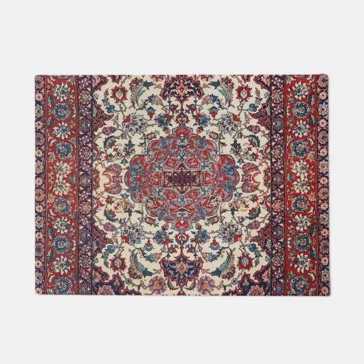 Paillasson Crème bleu perse  (Devant)