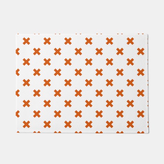 Paillasson Crochets orange sur blanc (Devant)