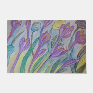 Paillasson Crocus de printemps Abstrait