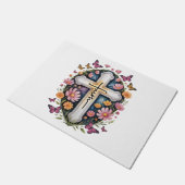 Paillasson Croix de foi florale (Incliné)