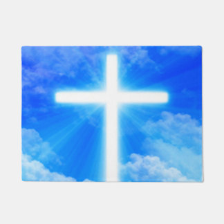 Paillasson Croix de lumière Jésus-Christ chrétien personnalis
