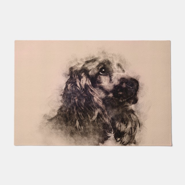 Paillasson Croquis anglais de cocker (Devant)