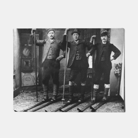 Paillasson Cru nordique d'Ishpeming Michigan de club de ski (Devant)