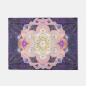 Paillasson Cube de Metatron dans le lotus de Gemstone (Devant)