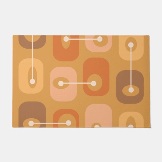 Paillasson Cubes de Squishy Abstraits brûlés orange (Devant)