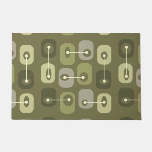Paillasson Cubes de Squishy Abstraits Vert olive (Devant)