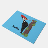 Paillasson Cue drôle Pileated woodpecker dessin d'illustratio (Incliné)