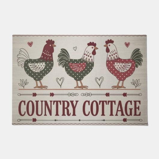 Paillasson Cuisine Coq Rustique (Devant)