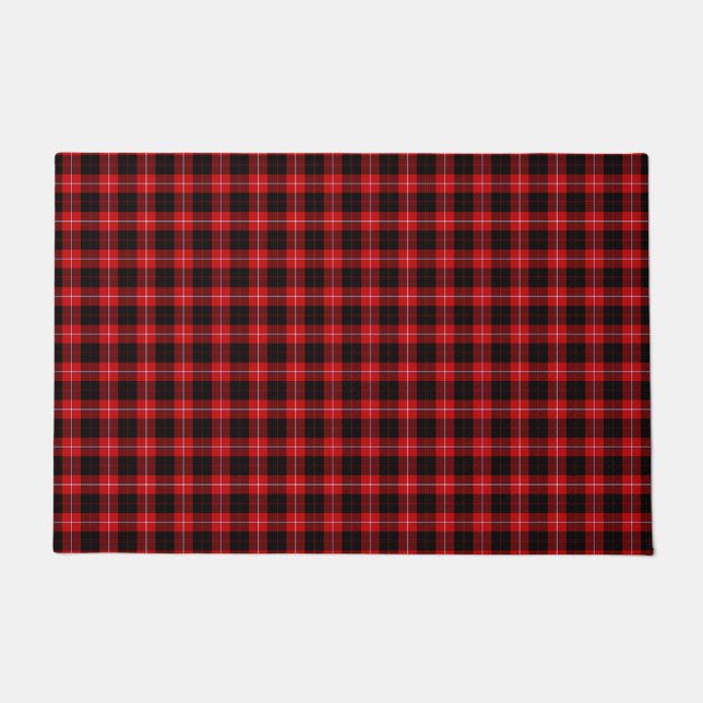 Paillasson Cunningham Tartan rouge noir (Devant)