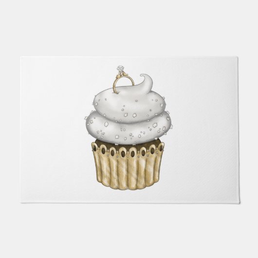 Paillasson Cupcake Fiançailles doux (Devant)