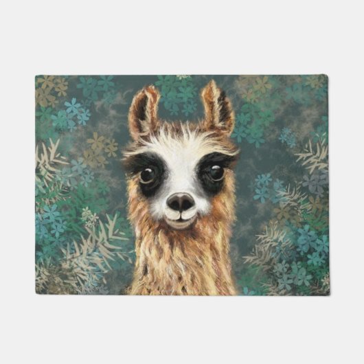 Paillasson Curious Baby Llama - Smile - (Devant)