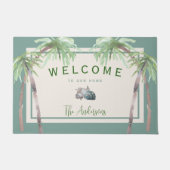 Paillasson Custom Beach House Palm Tree Tropical (Devant)