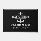 Paillasson Custom Boat Name Anchor Nautical Welcome (Devant)