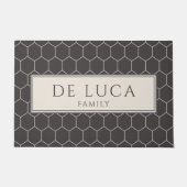 Paillasson Custom Family Name Hexagon Pattern (Devant)