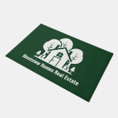 Paillasson Custom Green Forest House Real Estate Company (Incliné)