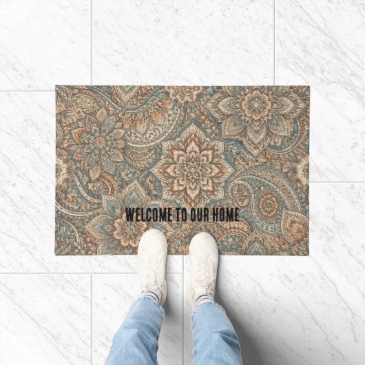 Paillasson Customizable Welcome Door Mat with Unique Pattern (Intérieur)