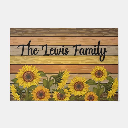 Paillasson Customized Sunflower Decor, Garden Mat (Devant)