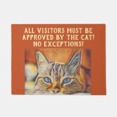 Paillasson Cute Animal Art Funny Chat Approuvé Visiteurs (Devant)