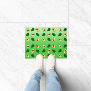 Paillasson Cute Avocados tranche été vert dégradé Motif