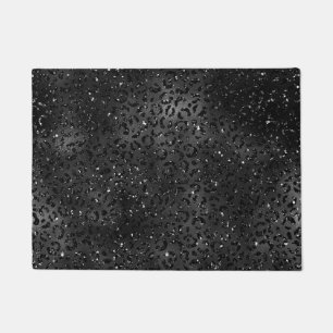 Paillasson Cute Black Cheetah Leopard Peau Imprimer Animal