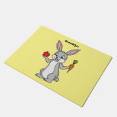 Paillasson Cute bunny rabbit with vegetables (Incliné)