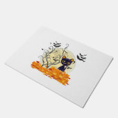 Paillasson Cute Chat en attente d'Halloween (Incliné)